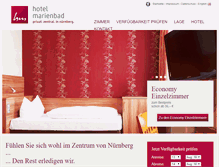 Tablet Screenshot of nuernberg-hotel-marienbad.de